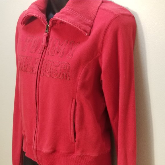 TOMMY HILFIGER Size Small Embroidered Retro Zip - Picture 3 of 9